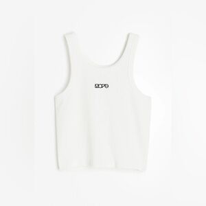 NWOT H&M White Seamless Sports Cropped Tank Top DryMove™ tennis